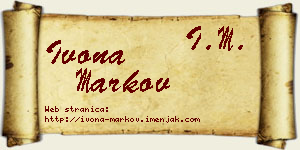 Ivona Markov vizit kartica
